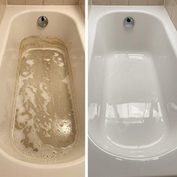 Before and after: bathroom sanitization